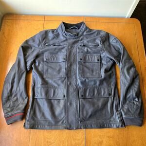 Dainese Kidal Men's Leather Motorcycle Jacket Gray Size Euro 56/US 46/XL